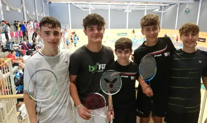 Delegación del Bádminton Huesca La Magia en Granollers.