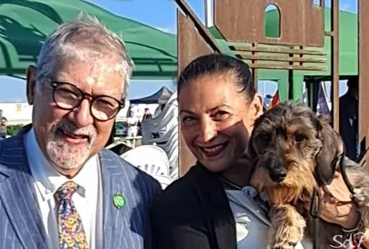 Salas Río, con Danzante y el juez Rui Oliveira