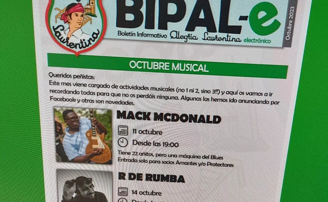 Programación del Octubre Musical en el Jai Alai