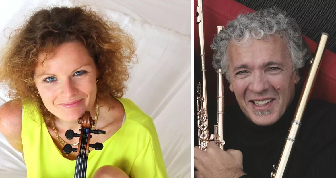 La violinista Joëlle Strauss y el flautista Marc Grauwels.