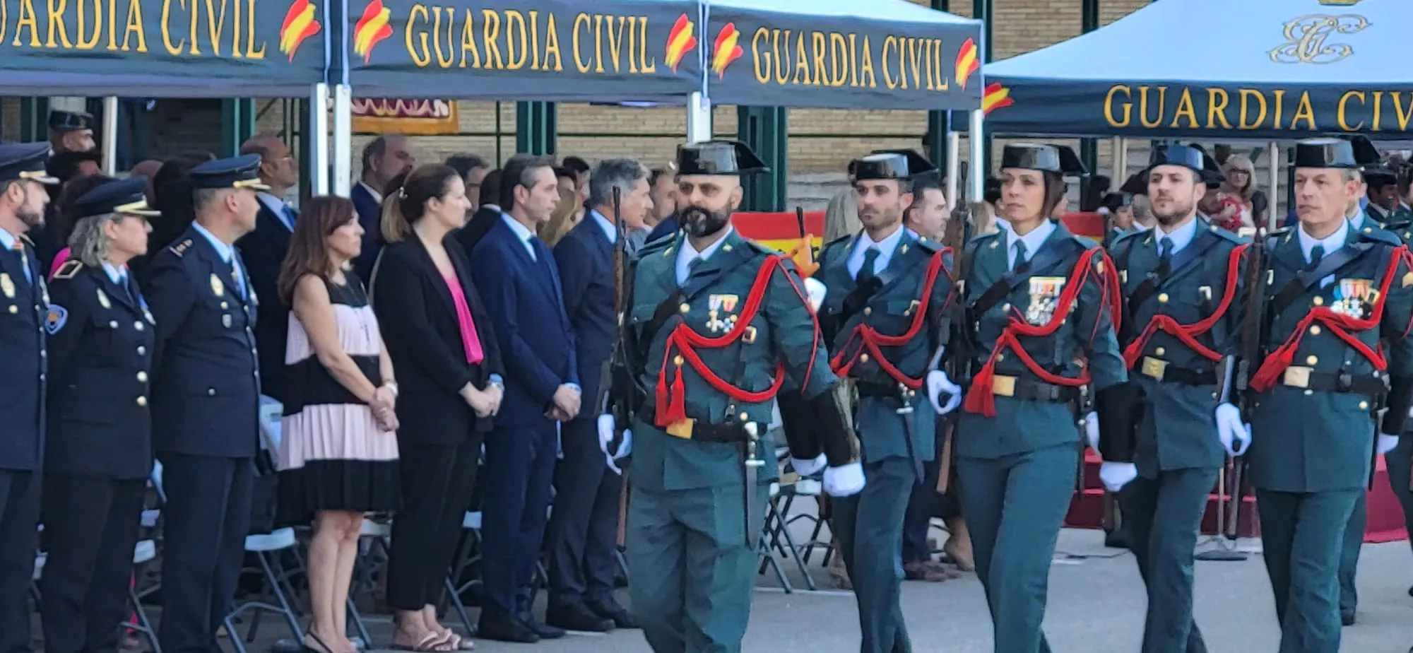 Festividad de la Virgen del Pilar en el Acuartelamiento Alcoraz de la Guardia Civil en Huesca