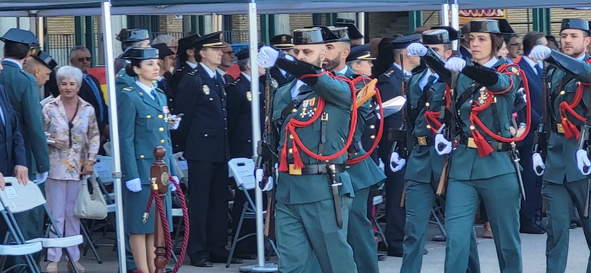 Festividad de la Virgen del Pilar en el Acuartelamiento Alcoraz de la Guardia Civil en Huesca