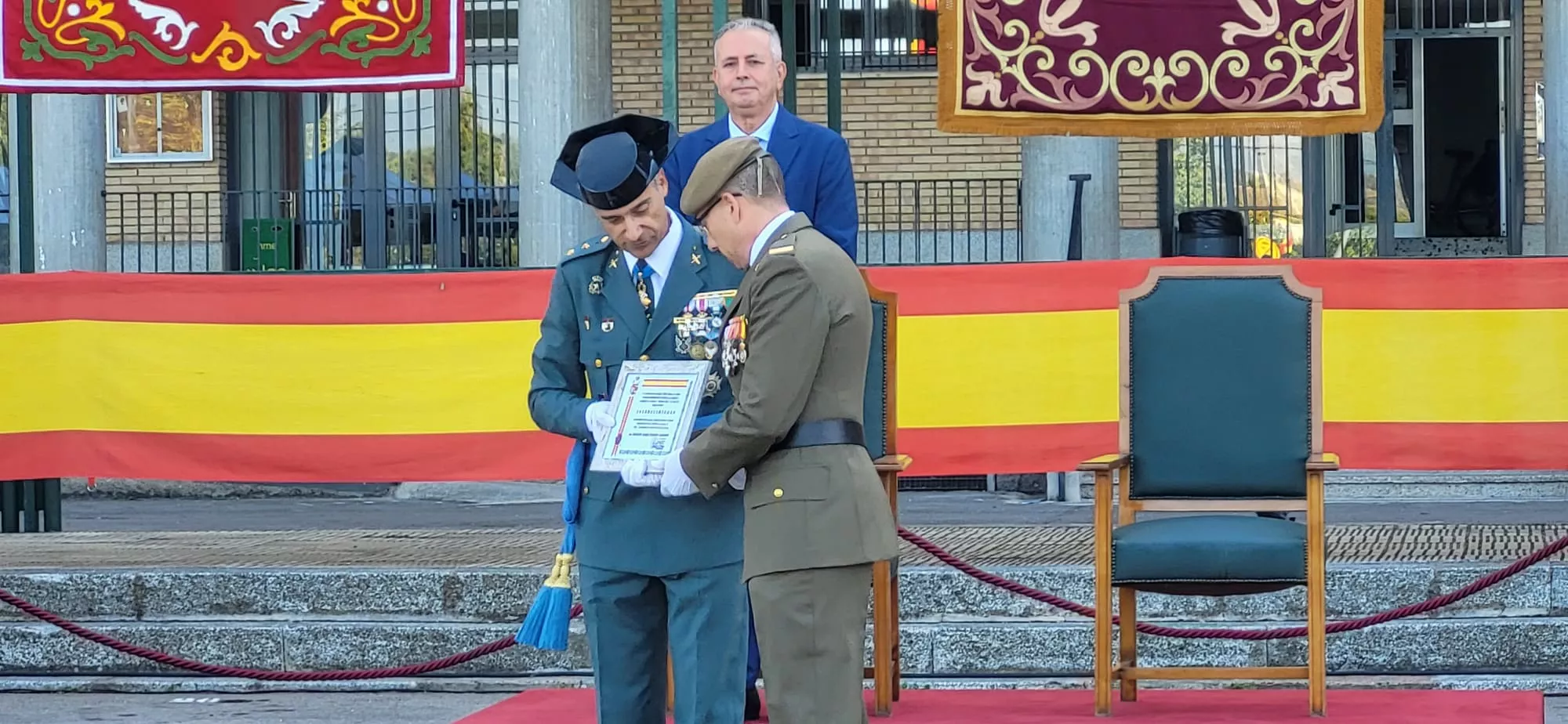 Festividad de la Virgen del Pilar en el Acuartelamiento Alcoraz de la Guardia Civil en Huesca