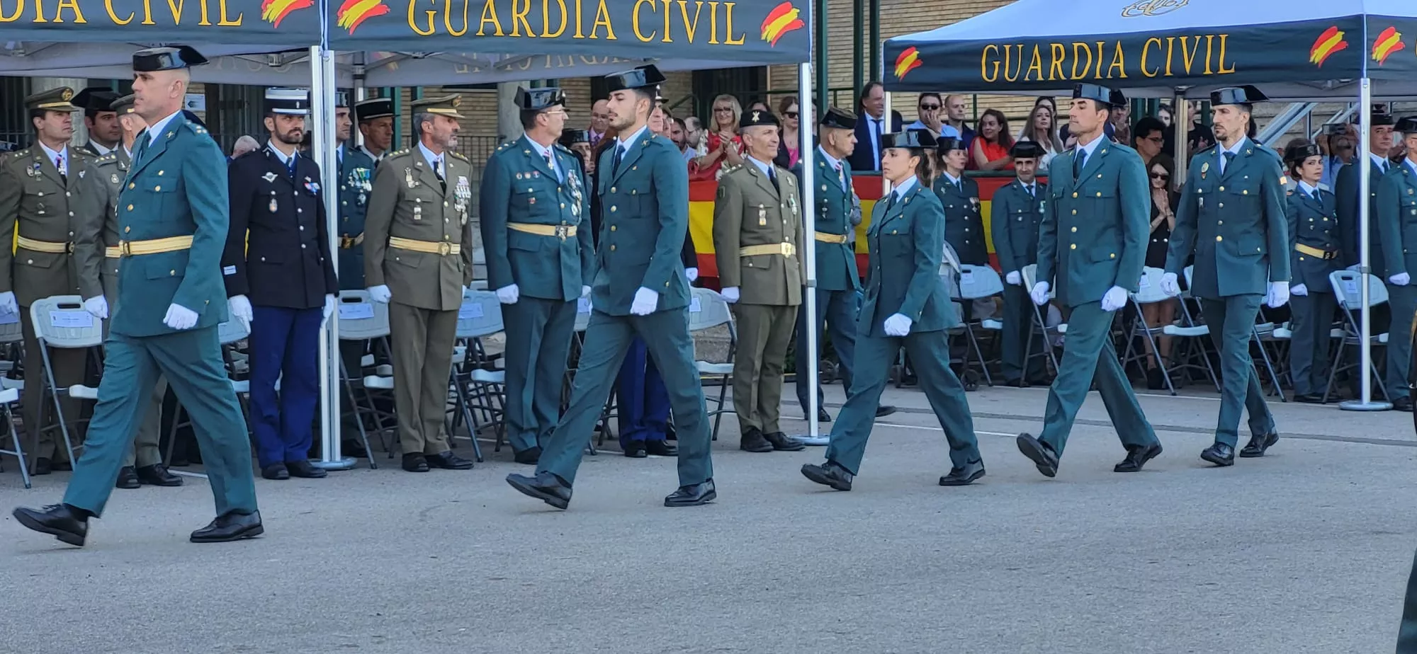 Reciente celebración de la Guardia Civil de la festividad de la Virgen del Pilar en Huesca. Foto J.G.A.