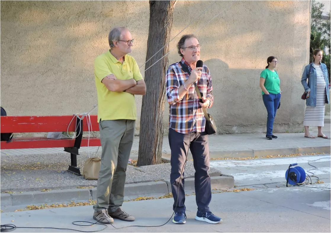 José Ángel Pérez, el padre de Pablo, agradeciendo al público su asistencia