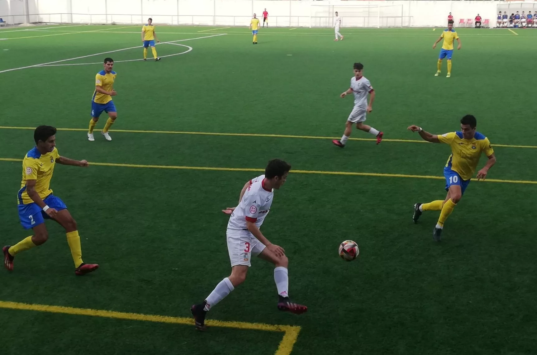 Un momento del Utrillas 0-1 Almudévar. 