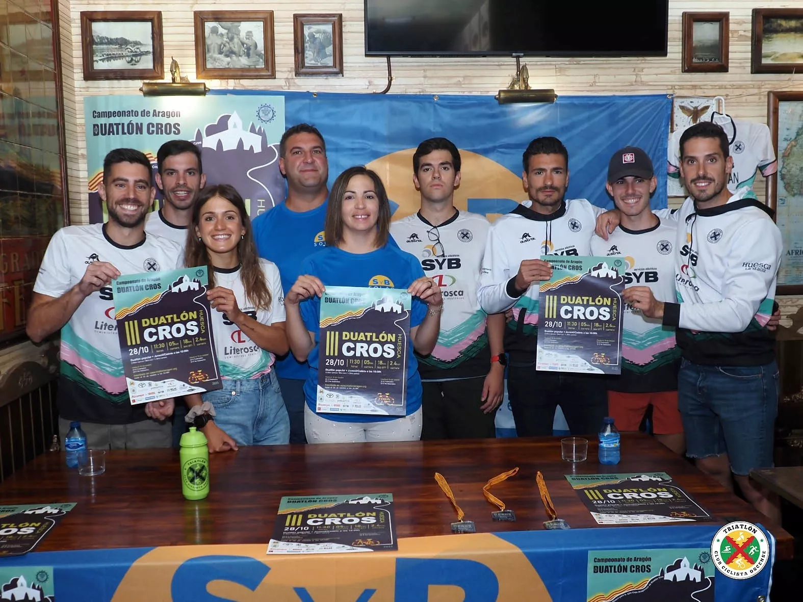 Imagen de la presentación del III Duatlón Cros Ciudad de Huesca 2023.