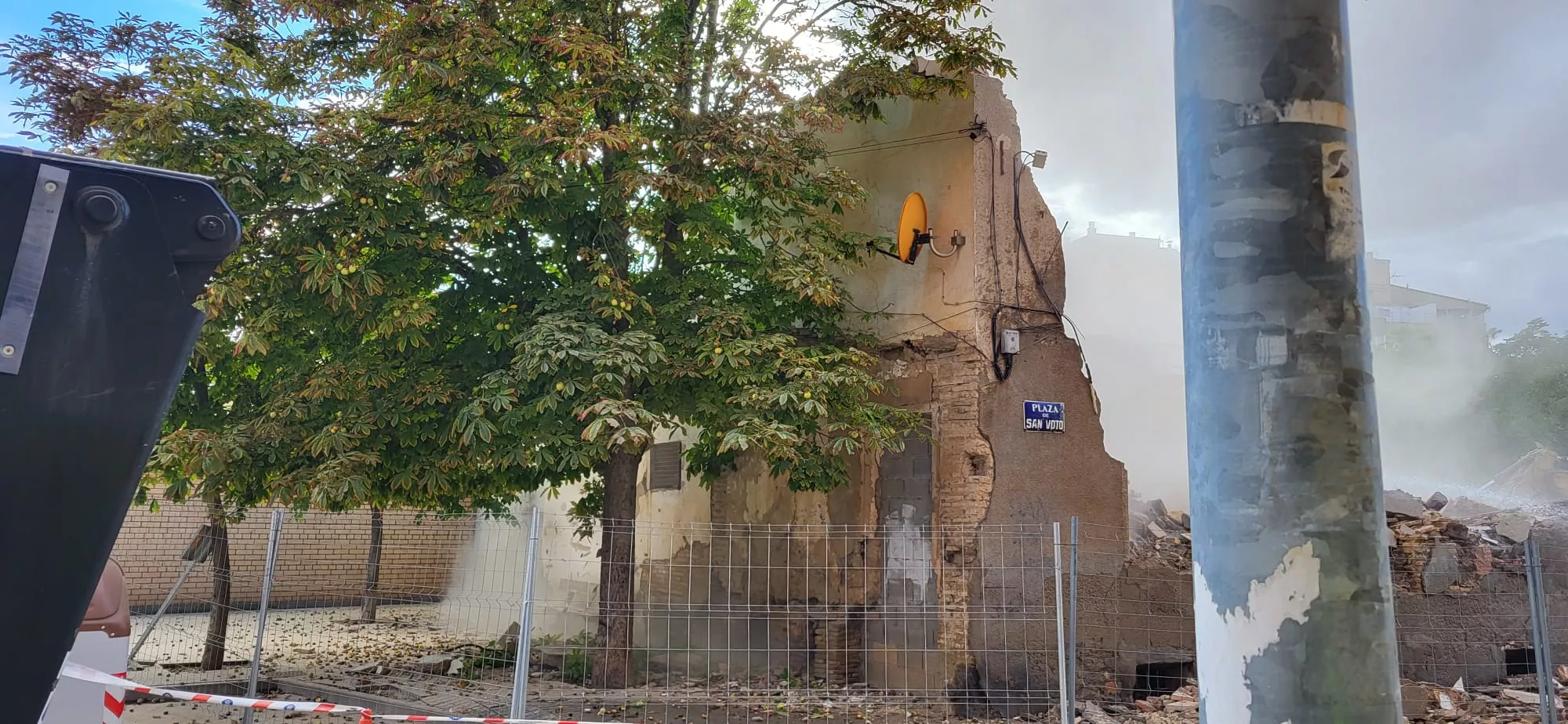 Final de la demolición en San Voto