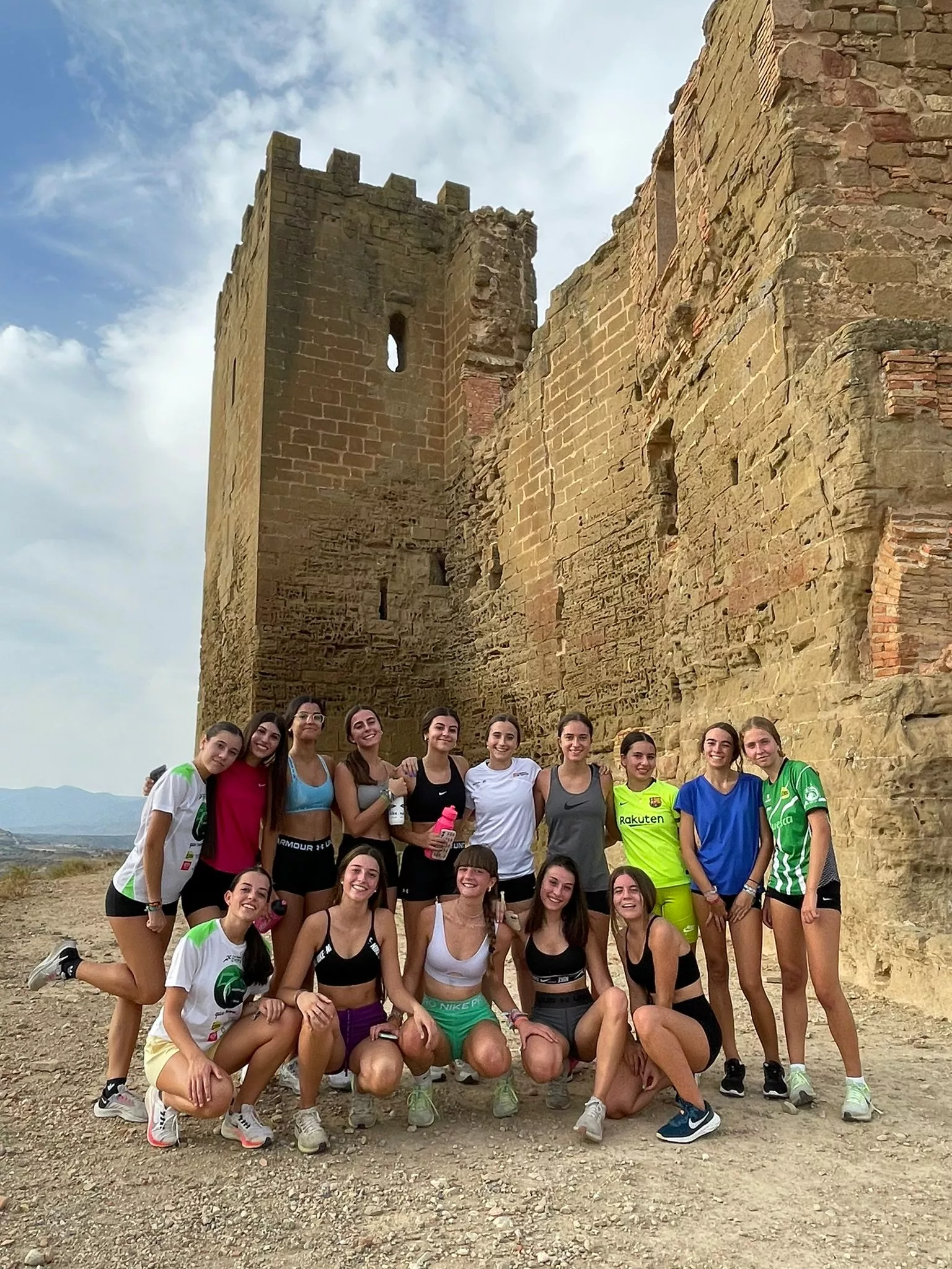 Una buena parte del equipo cadete, durante un entrenamiento en septiembre.