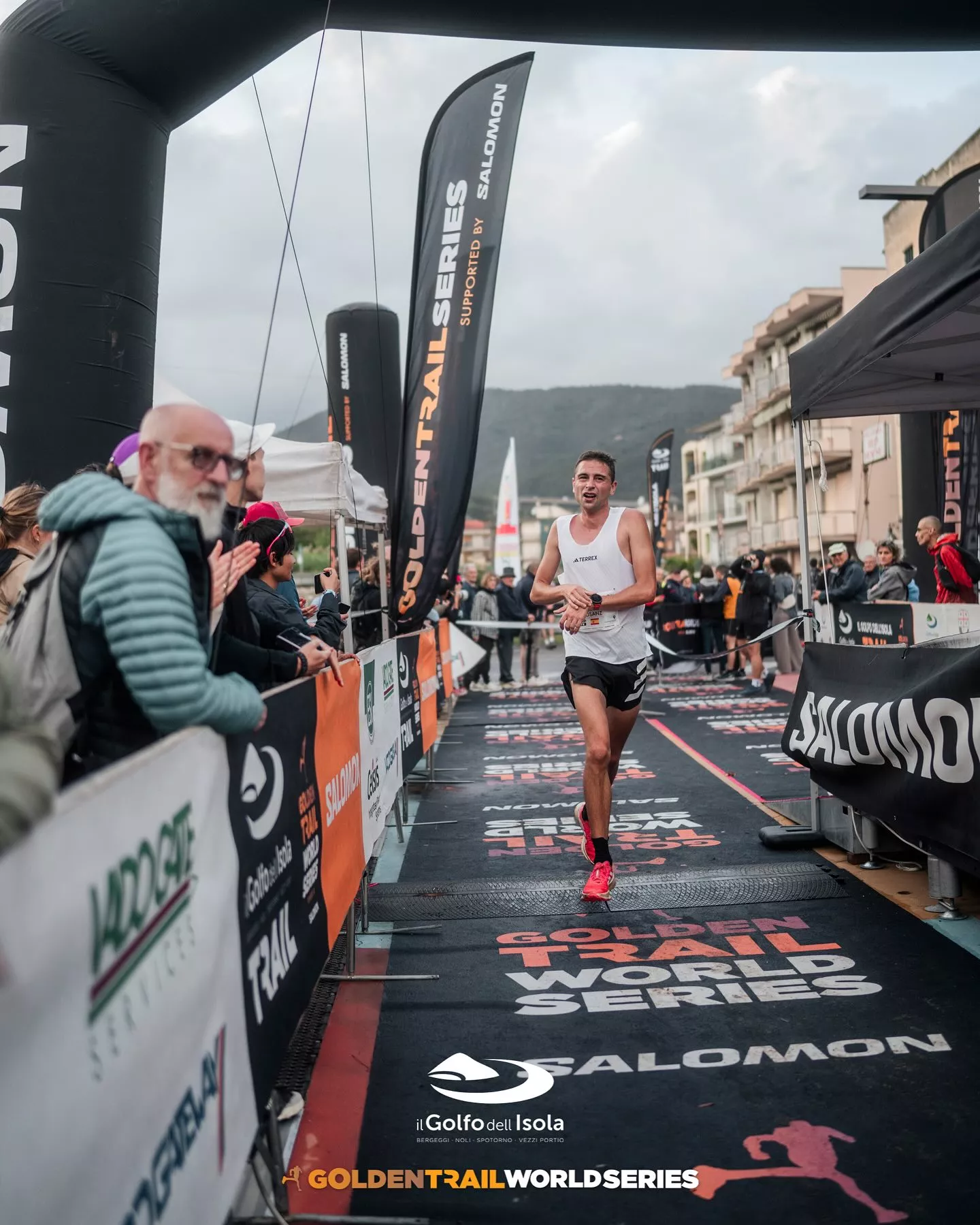 Dani Osanz, a su llegada en la etapa prólogo.