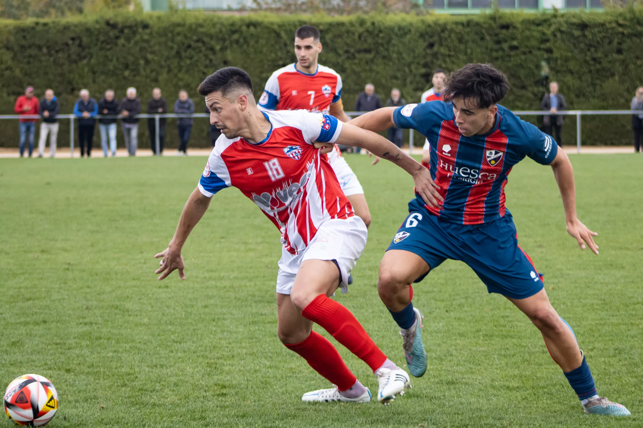 Un momento del Huesca B 0-0 At. Monzón. Foto: SDH