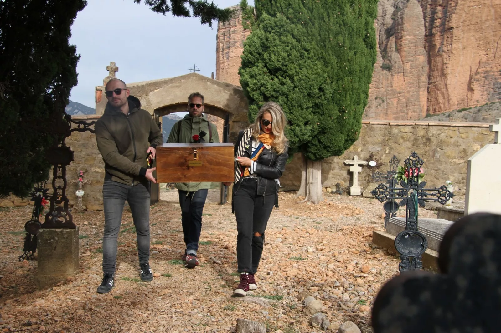 Regreso a Riglos de los resto de Sebastián Bretos Pérez. Foto Carlos Neofato