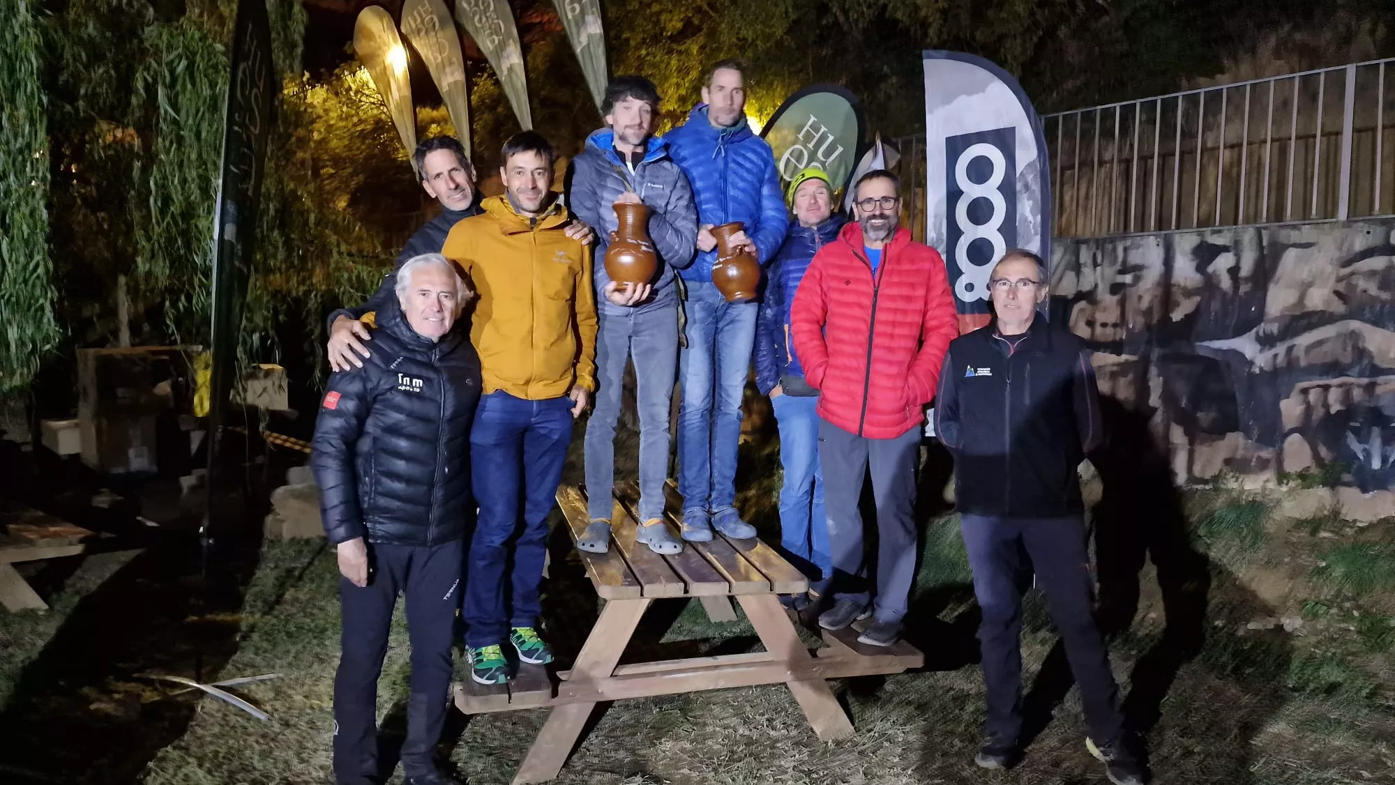 Podio con los vencedores.