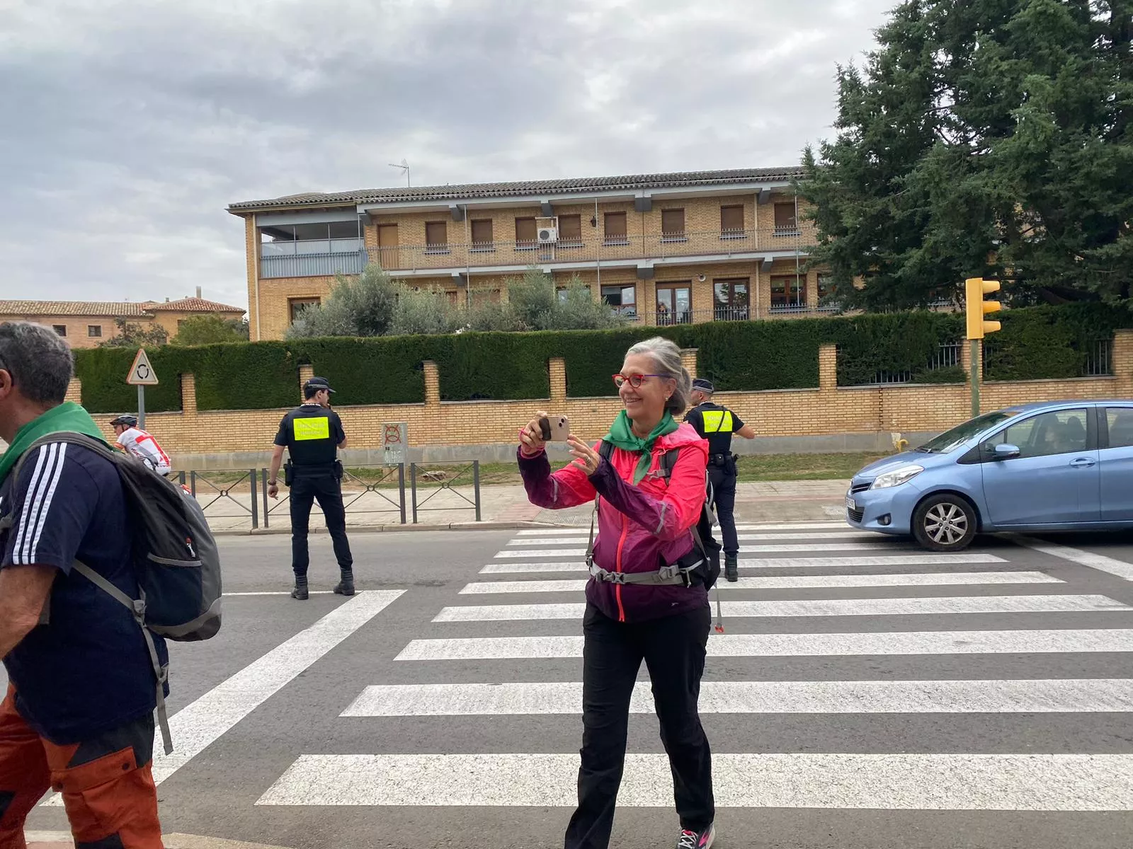 Escolares del Colegio Pedro J. Rubio recorriendo el Camino de Santiago.