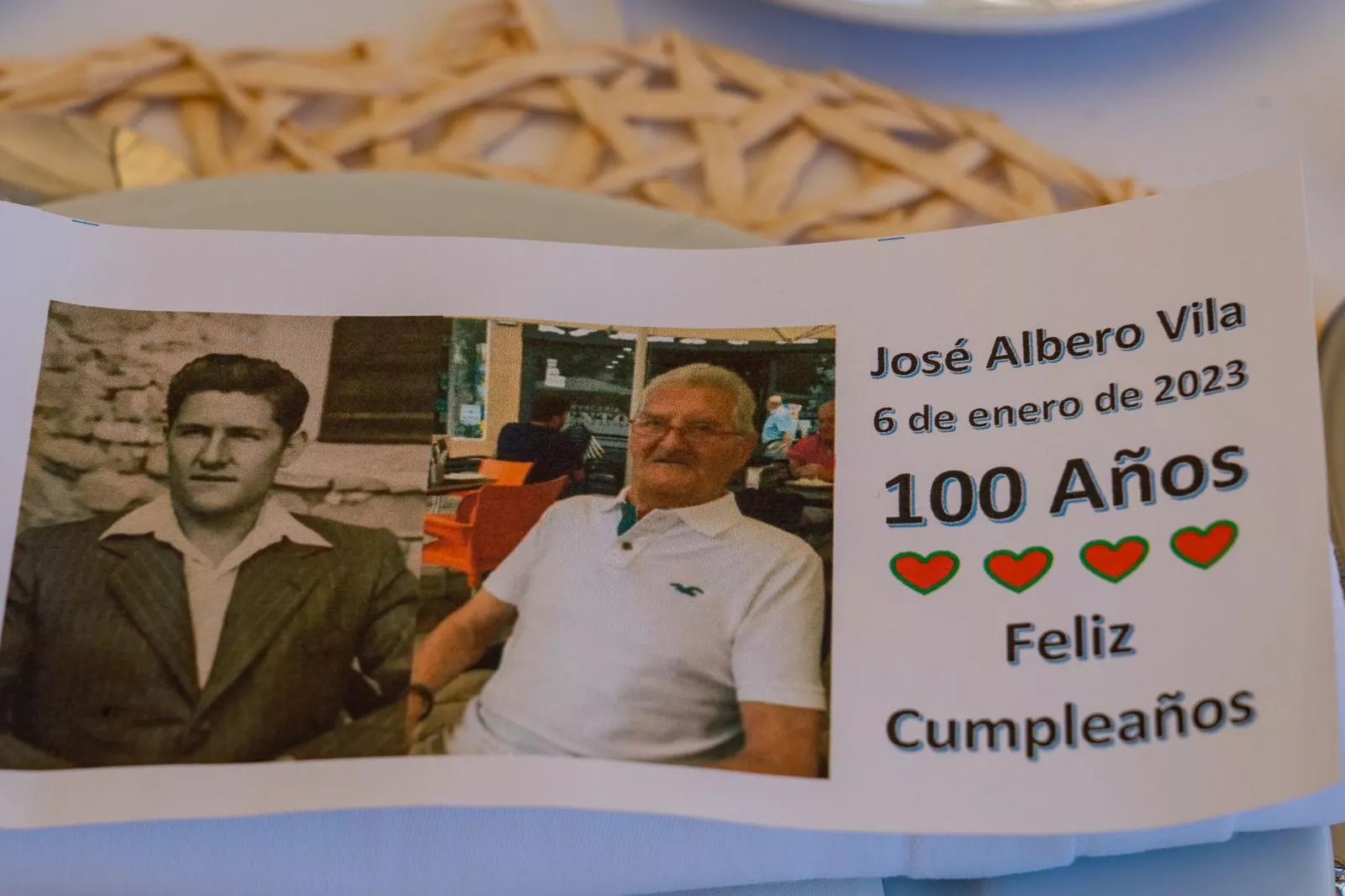 Recuerdo para celebrar los cien años.