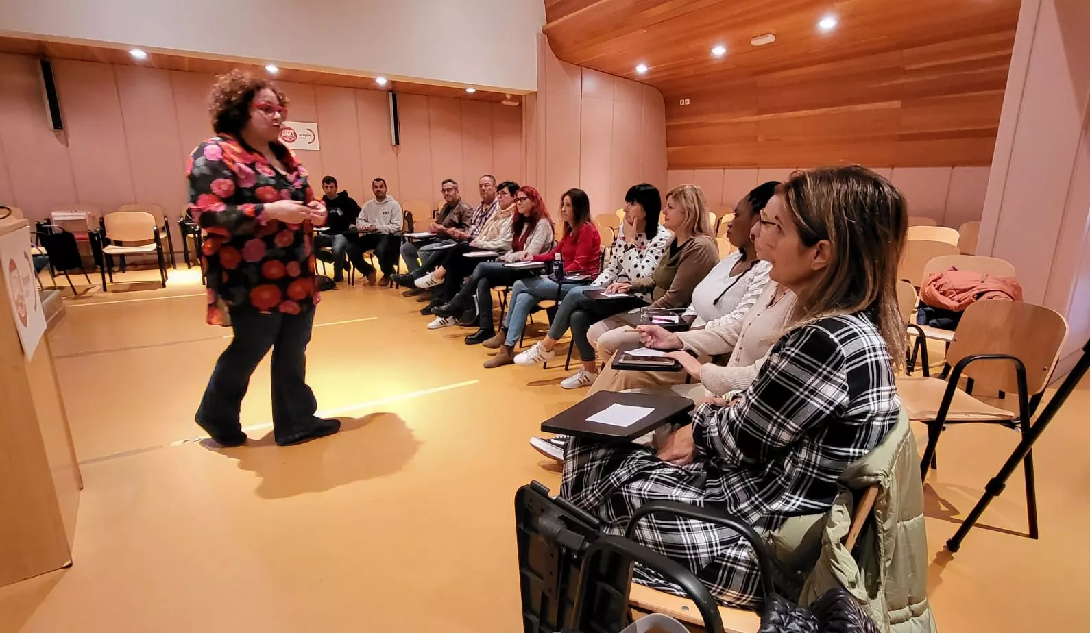 Imagen del taller celebrado en Huesca sobre riesgos psicosociales.