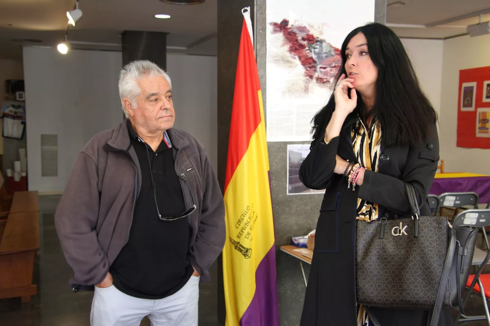 Visita de Orduna y Moreno al Círculo Republicano Manolín Abad de Huesca. Foto Carlos Neofato