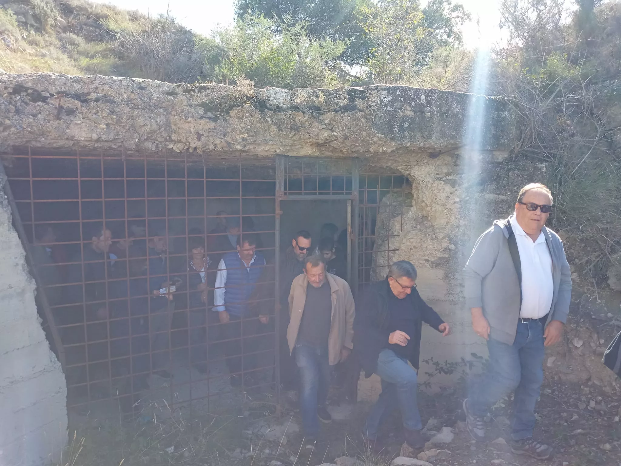 Visita a la posición artillera de la Guerra Civil de Fonz.