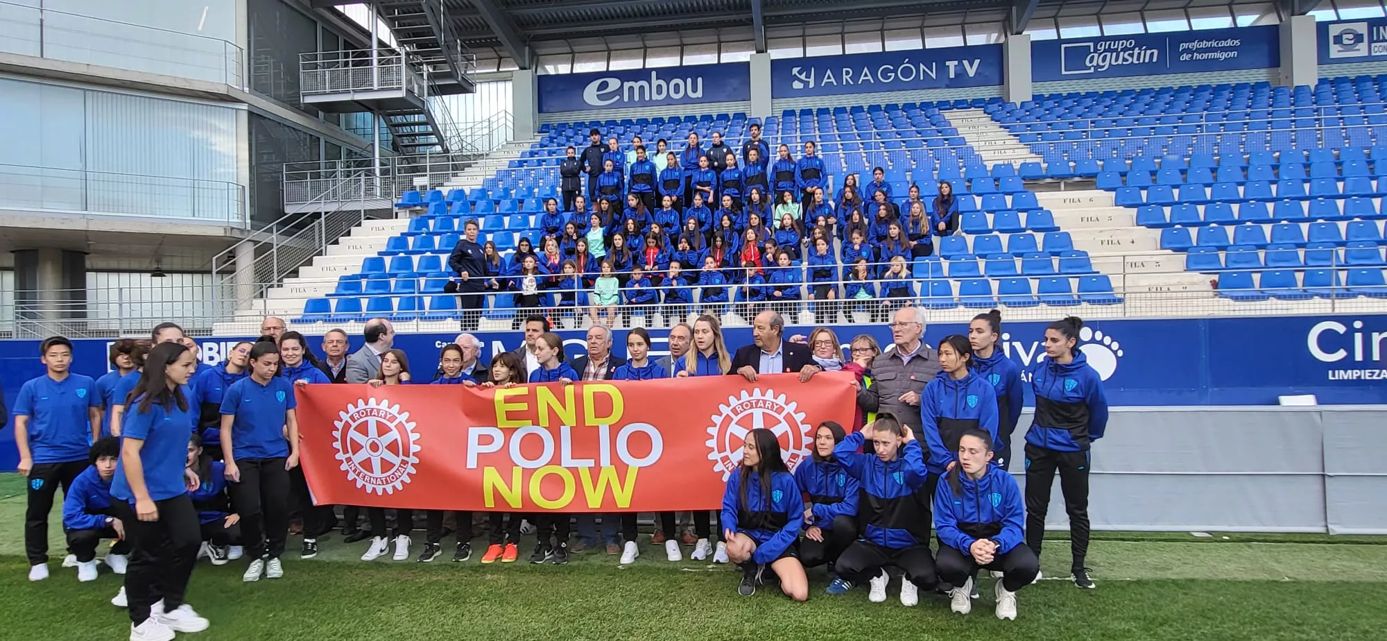 Rotary Club y el Huesca Femenino, contra la Polio