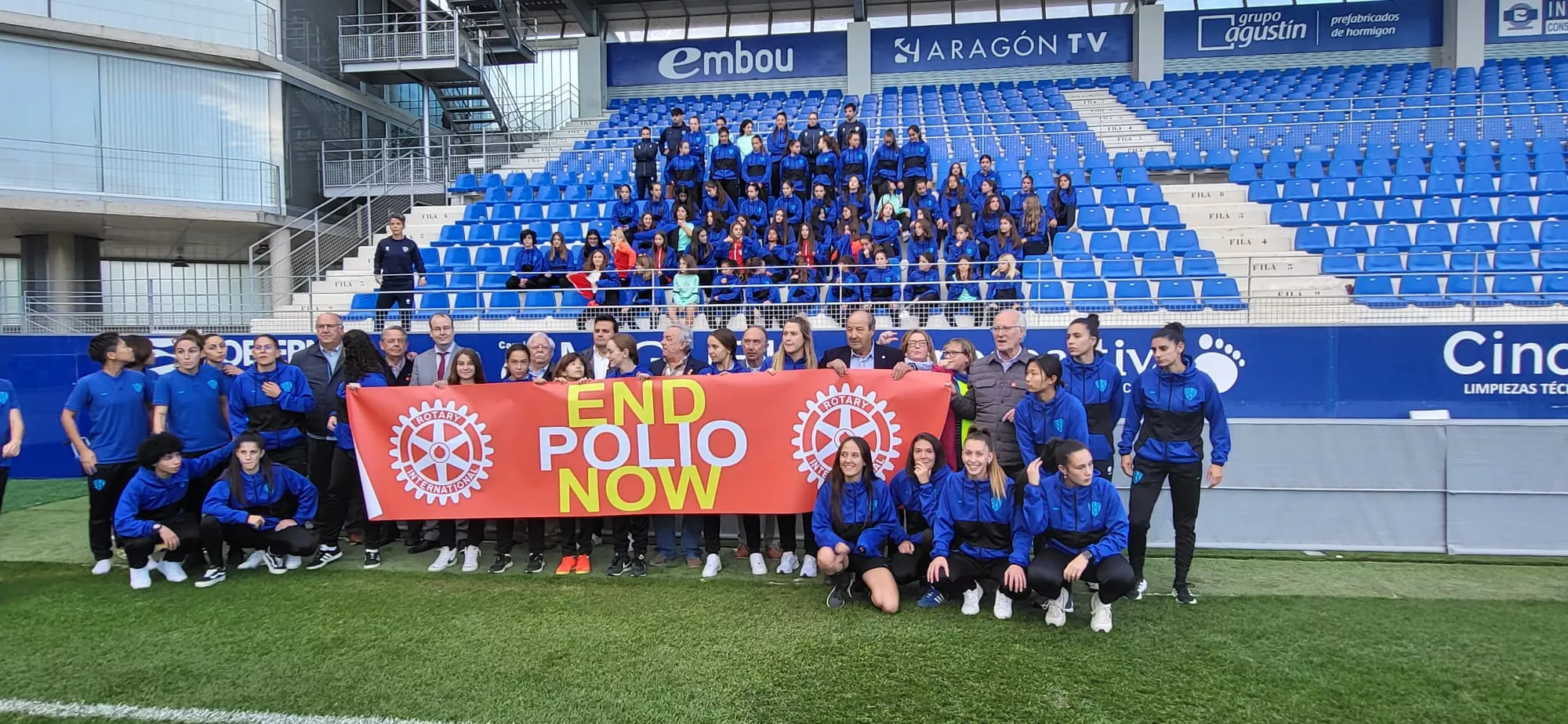 Rotary Club y el Huesca Femenino, contra la Polio