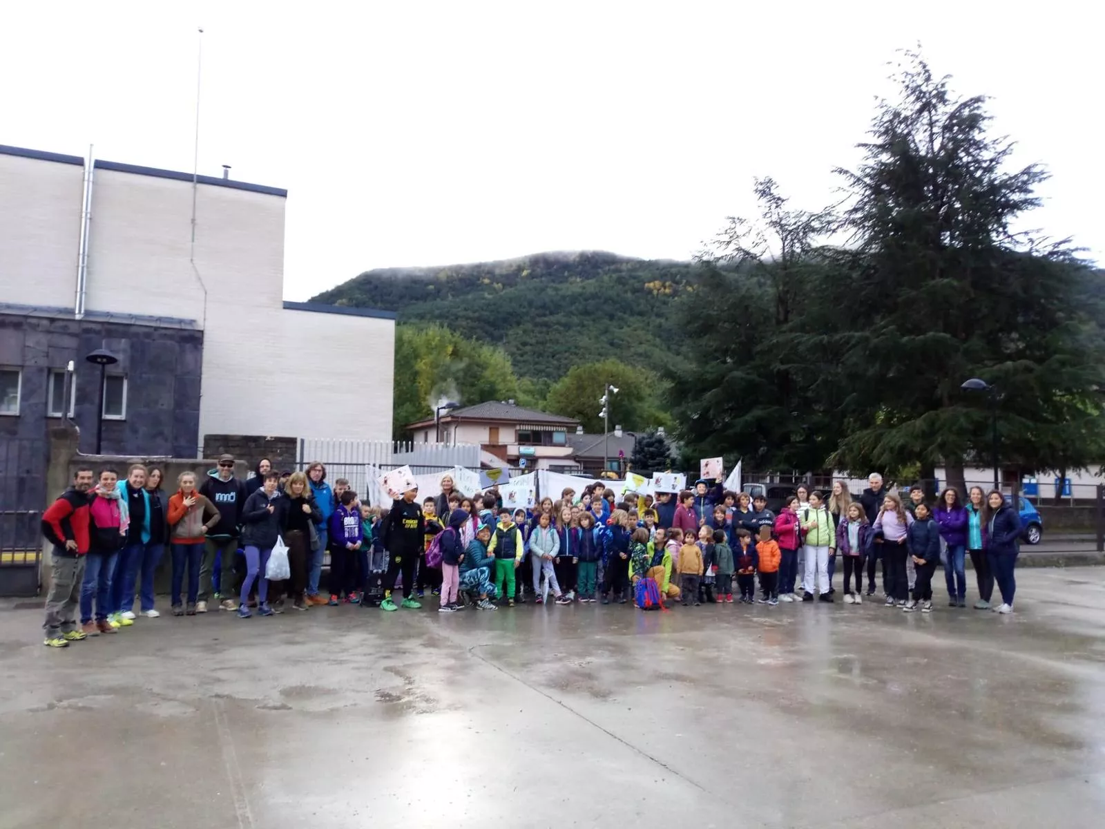 CRA Alta Ribagorza (Castejón de Sos), en una concentración reivindicativa. 