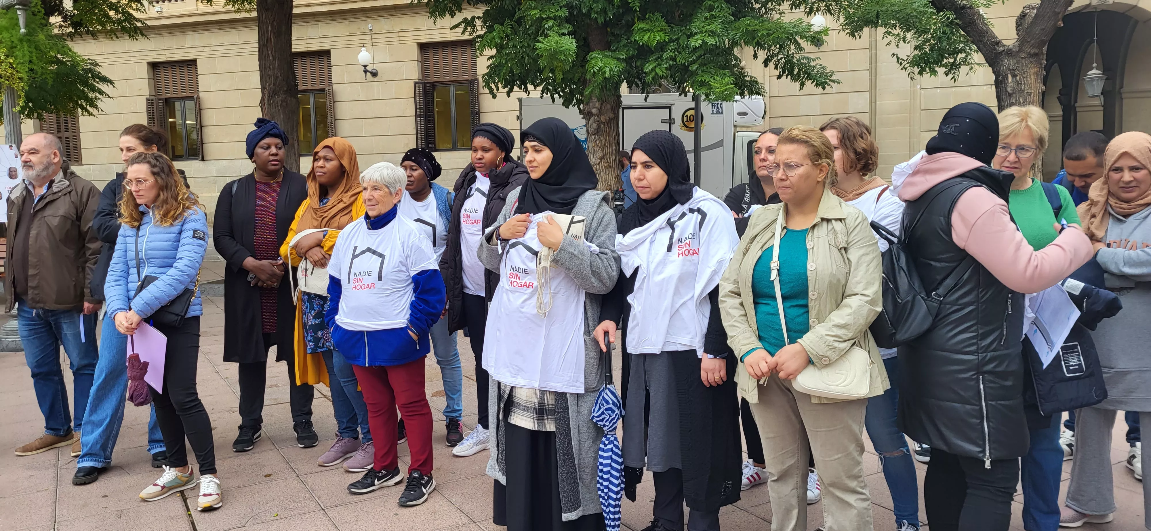 Acto celebrado por Cáritas en Huesca en el Día de las Personas sin Hogar. Foto Mercedes Manterola