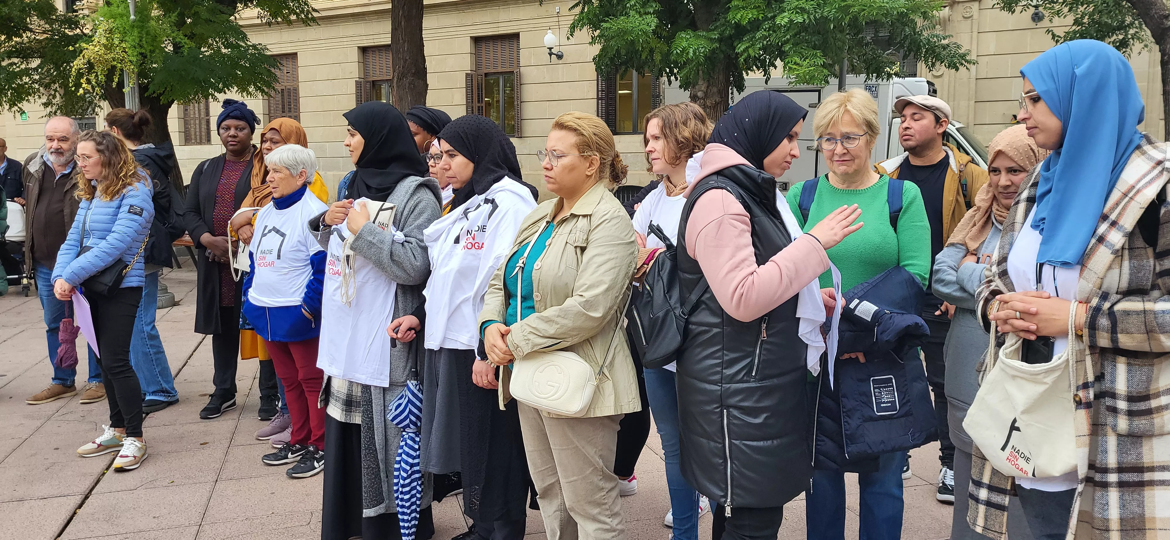 Acto celebrado por Cáritas en Huesca en el Día de las Personas sin Hogar. Foto Mercedes Manterola