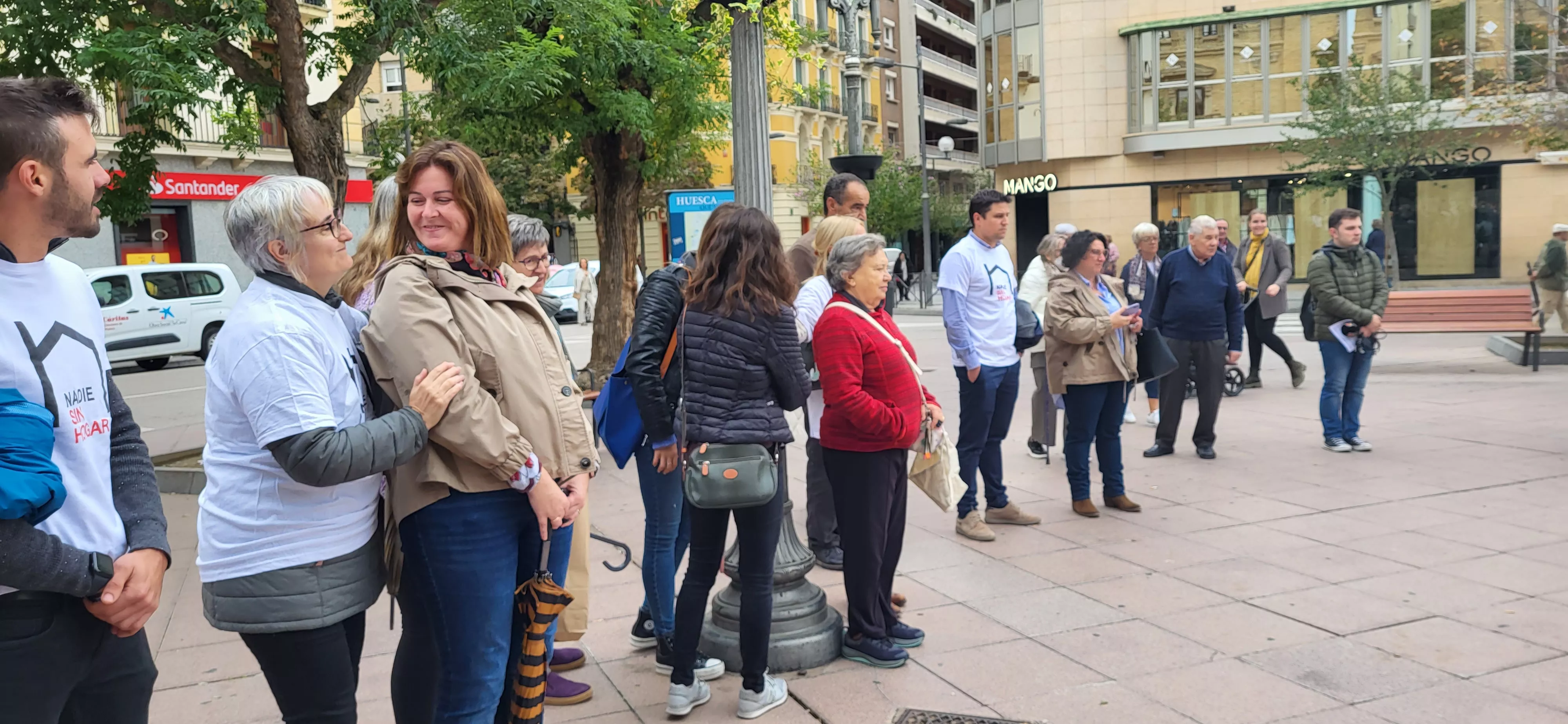 Acto celebrado por Cáritas en Huesca en el Día de las Personas sin Hogar. Foto Mercedes Manterola