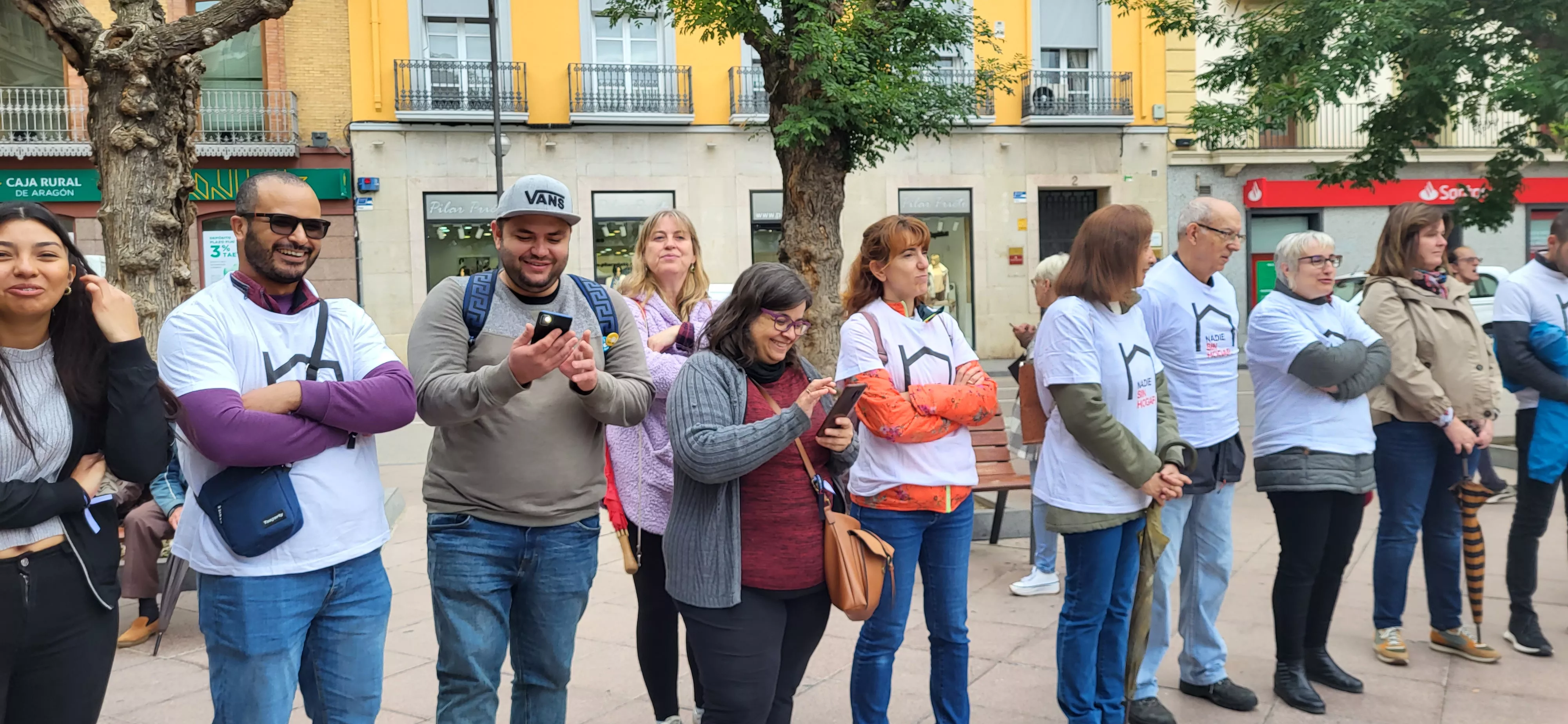 Acto celebrado por Cáritas en Huesca en el Día de las Personas sin Hogar. Foto Mercedes Manterola