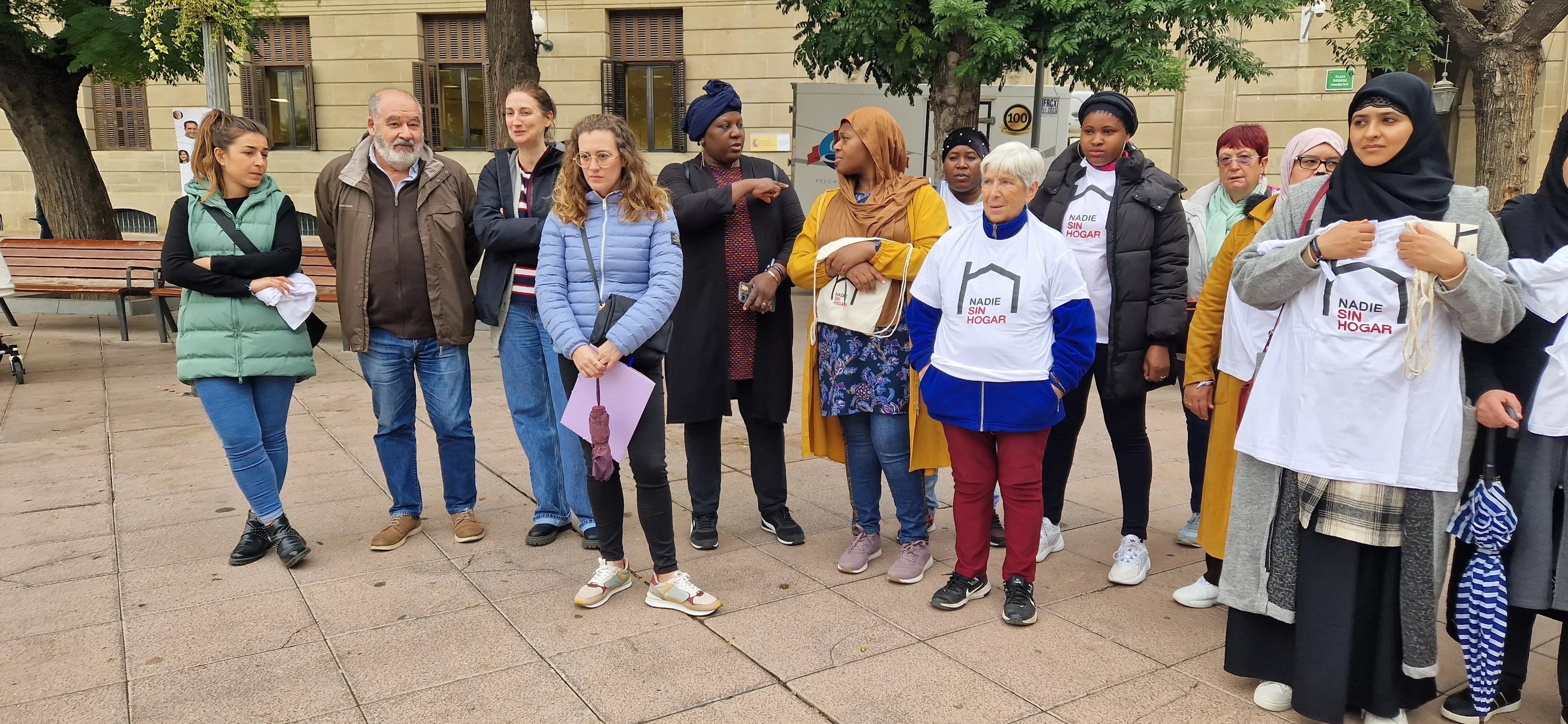 Acto celebrado por Cáritas en Huesca en el Día de las Personas sin Hogar. Foto Myriam Martínez