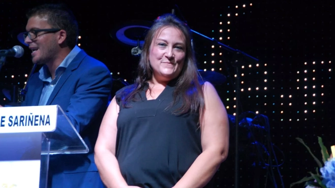 Marga Trallero en una presentación festiva Marga Trallero en una presentación festiva