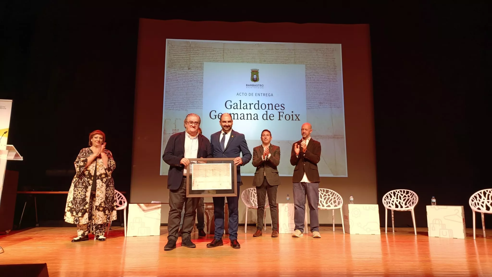 Entrega de los Galardones Germana de Foix. Talleres Mozas. Foto Ayuntamiento de Barbastro
