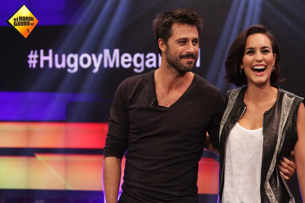 Megan Montaner, con Hugo Silva en El Hormiguero