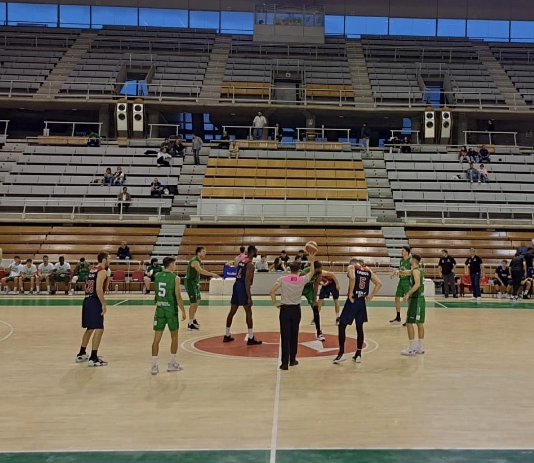 Segundos antes de comenzar el partido en el Palacio de los Deportes
