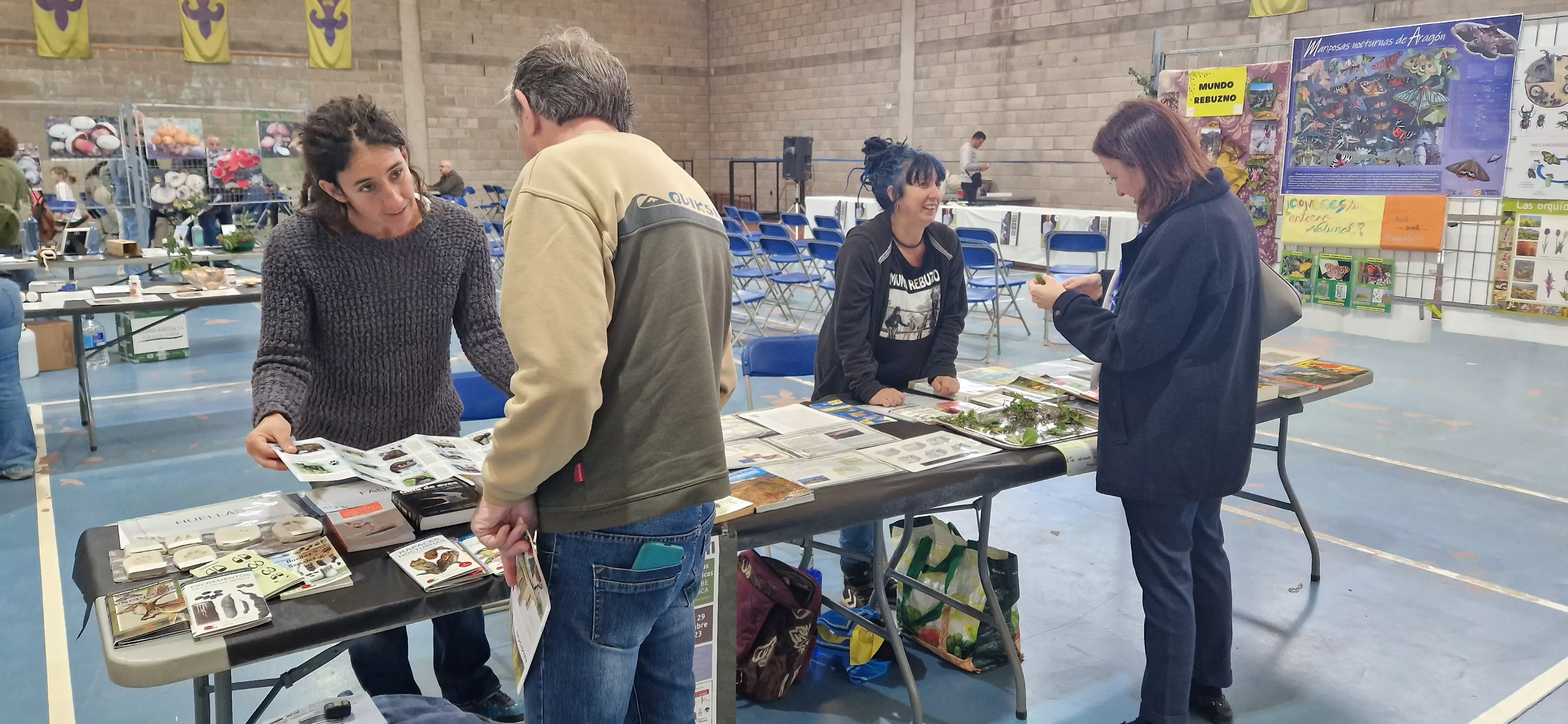 Exposición de setas, en la  XXXII Jornadas Micológicas de Ayerbe. Foto Myriam Martínez