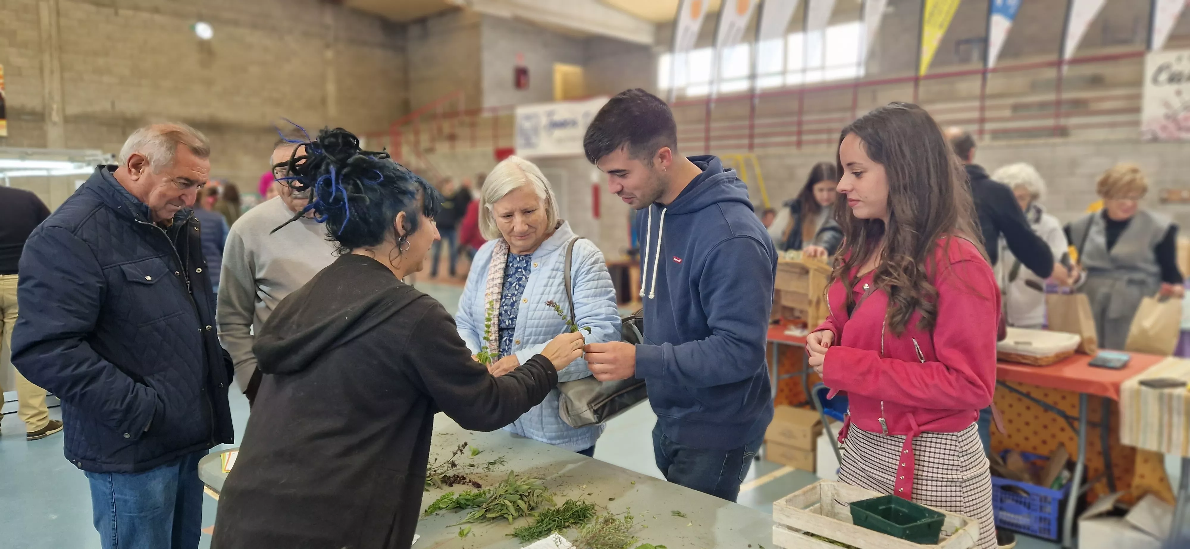 Exposición de setas, en la  XXXII Jornadas Micológicas de Ayerbe. Foto Myriam Martínez