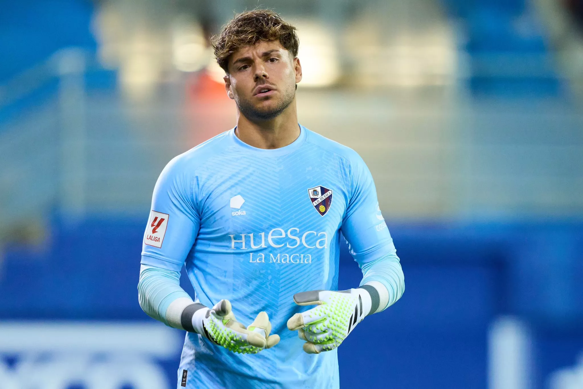 Álvaro Fernández, portero de la SD Huesca. 