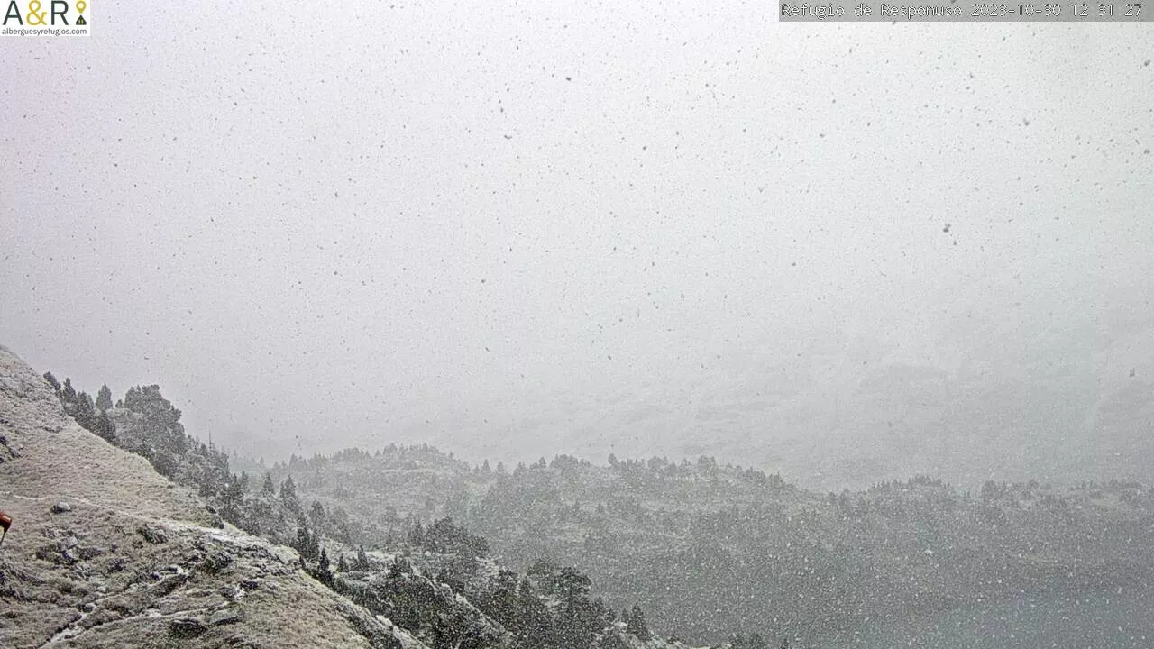 Nevada esta mañana en Respomuso.