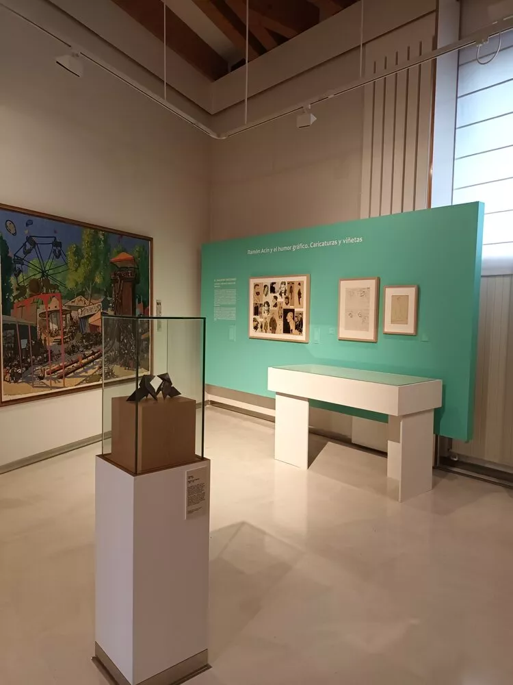 Exposición de viñetas y caricaturas de Ramón Acín en el Museo de Huesca.
