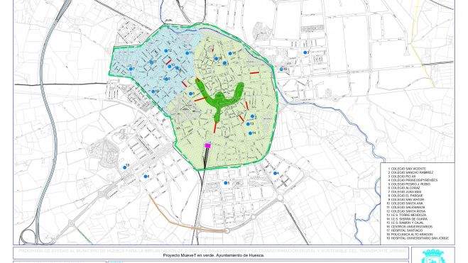 Mapa del proyecto MueveT en verde Mapa del proyecto MueveT en verde