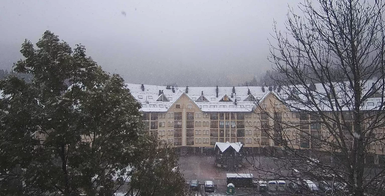 Nevando en Canfranc.