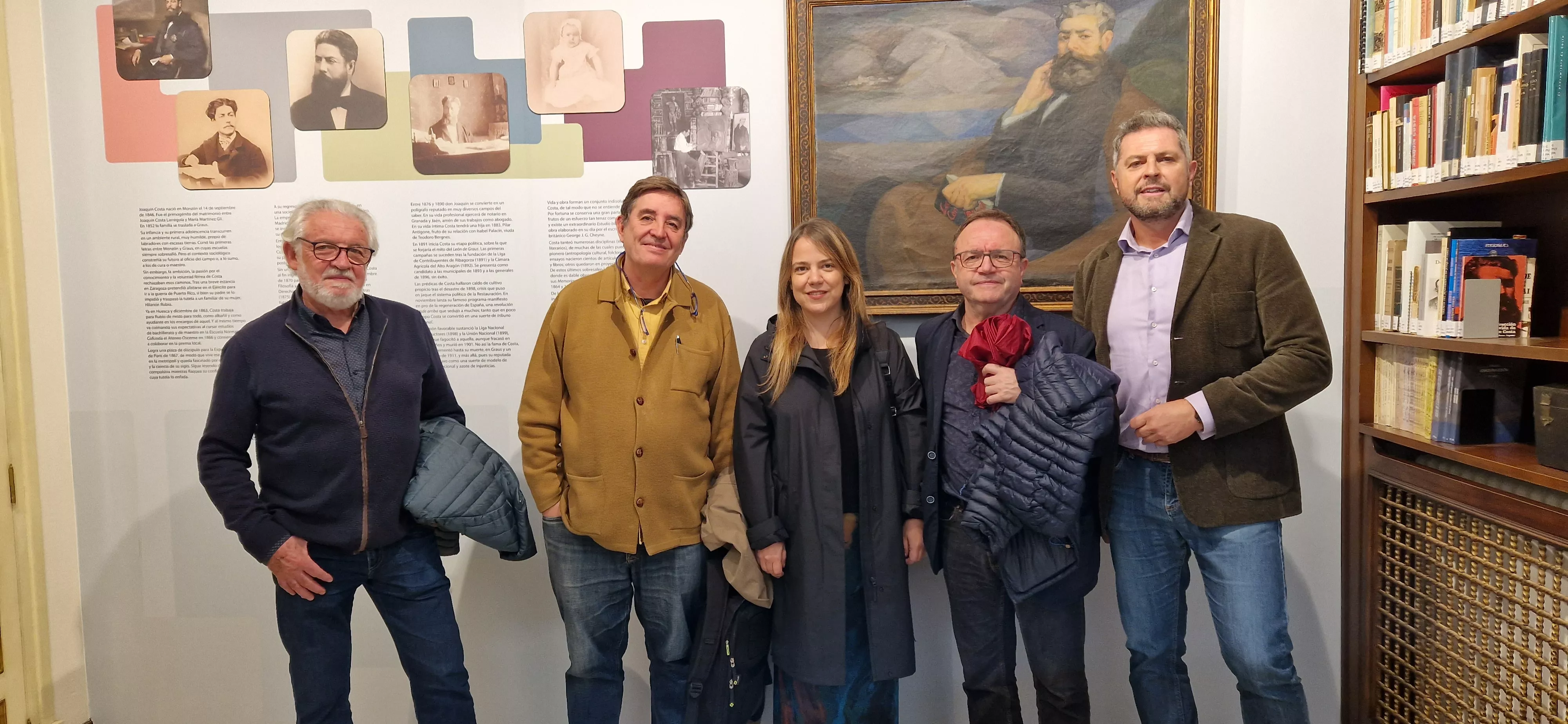 Luis García Montero y Aroa Moreno visitaron previamente el Instituto de Estudios Altoaragoneses. Foto Myriam Martínez