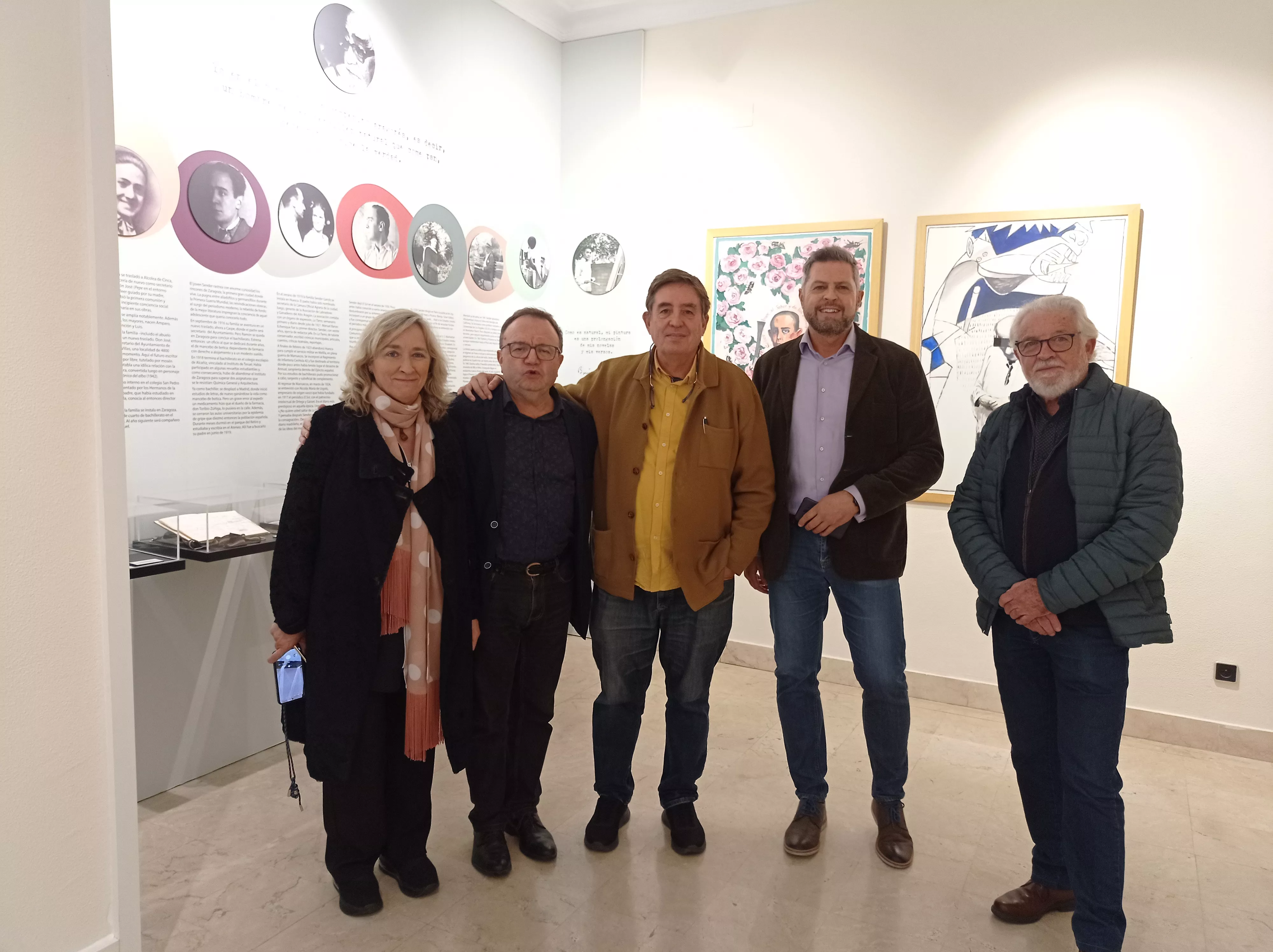 Luis García Montero y Aroa Moreno visitaron previamente el Instituto de Estudios Altoaragoneses. Foto Myriam Martínez