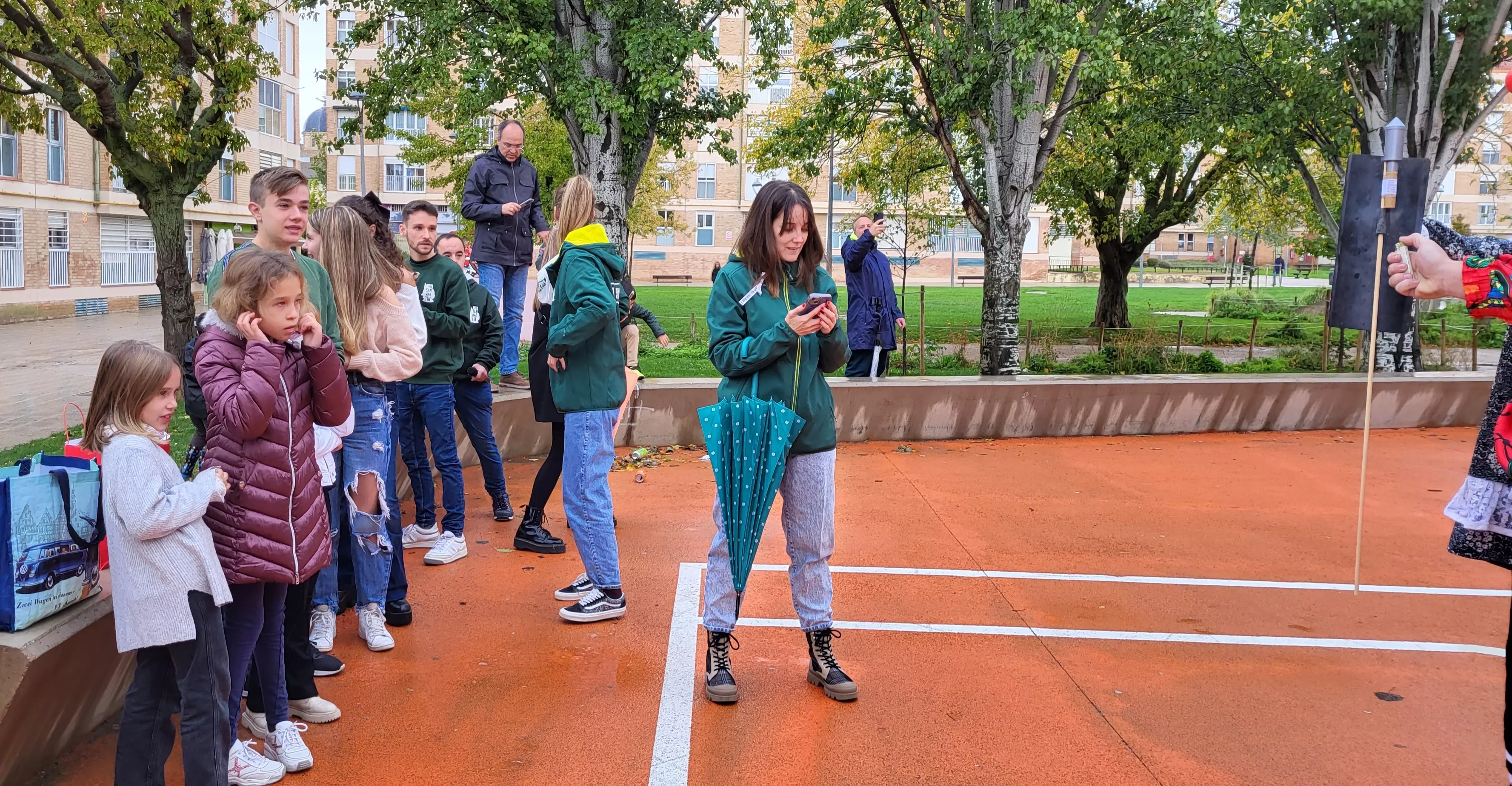 Acto de apertura de las fiestas de San Martín 2023, con el lanzamiento del cohete. Foto Mercedes Manterola