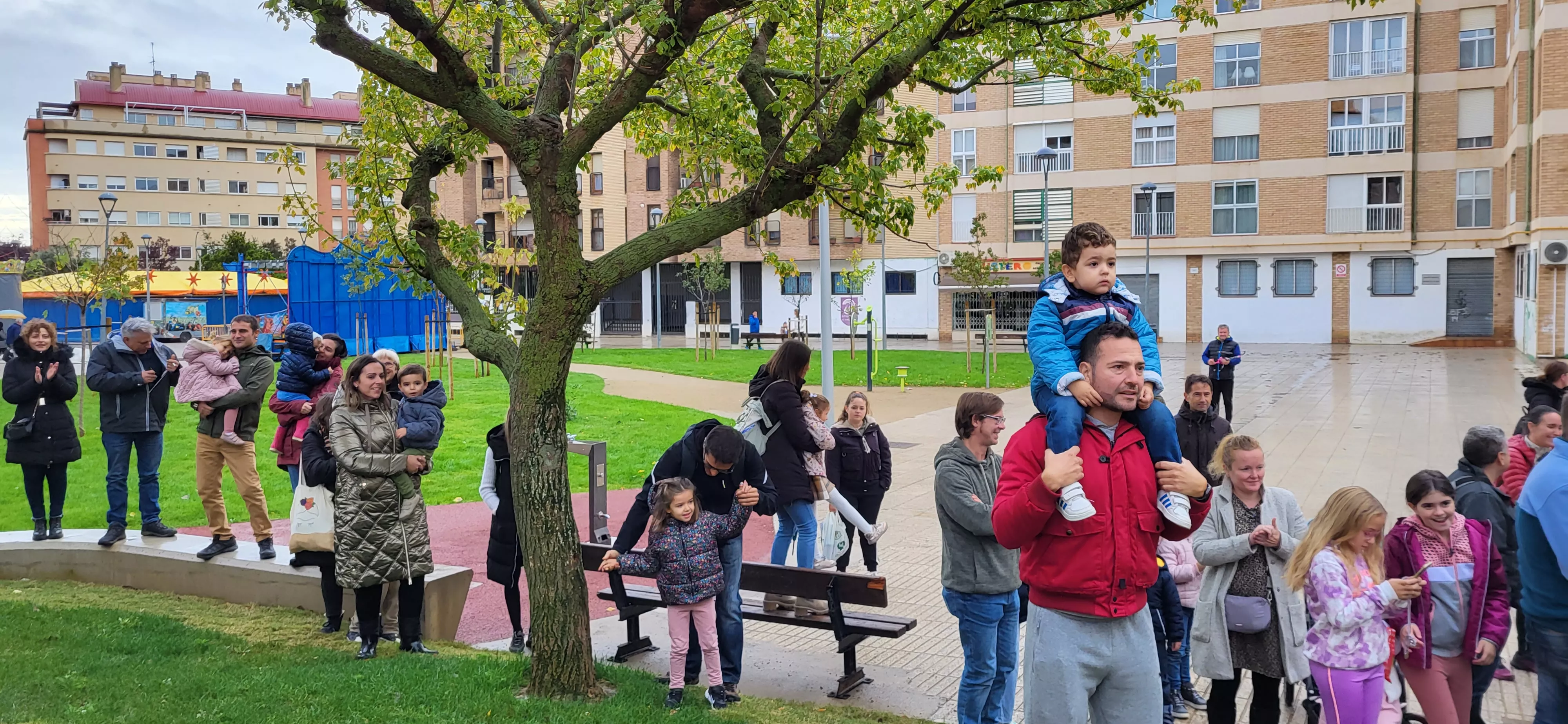 Acto de apertura de las fiestas de San Martín 2023, con el lanzamiento del cohete. Foto Mercedes Manterola