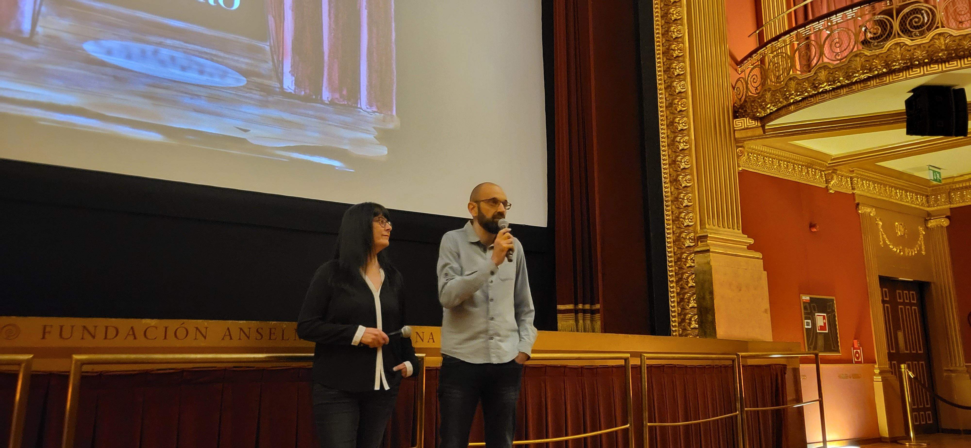 Estreno de La Tartana, una vida de teatro. Marta Javierre y Fernando Gatón.  Foto Myriam Martínez 
