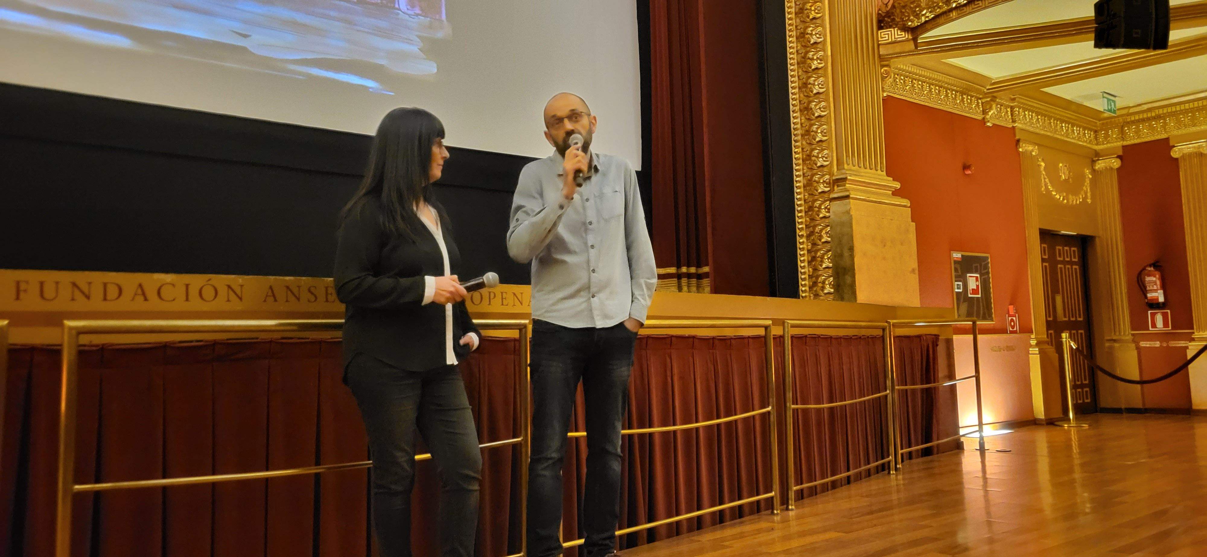 Estreno de La Tartana, una vida de teatro. Marta Javierre y Fernando Gatón.  Foto Myriam Martínez 