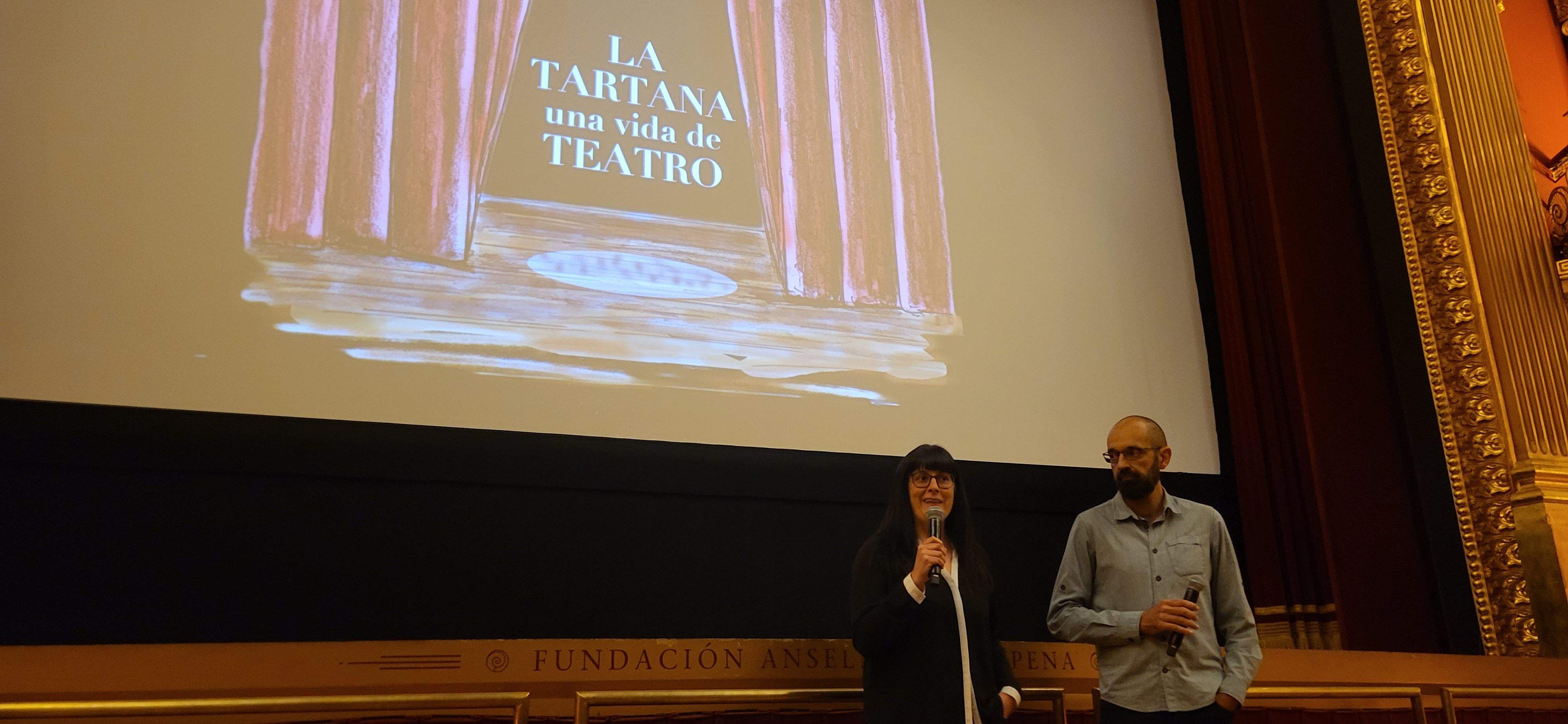 Estreno de La Tartana, una vida de teatro. Marta Javierre y Fernando Gatón.  Foto Myriam Martínez 