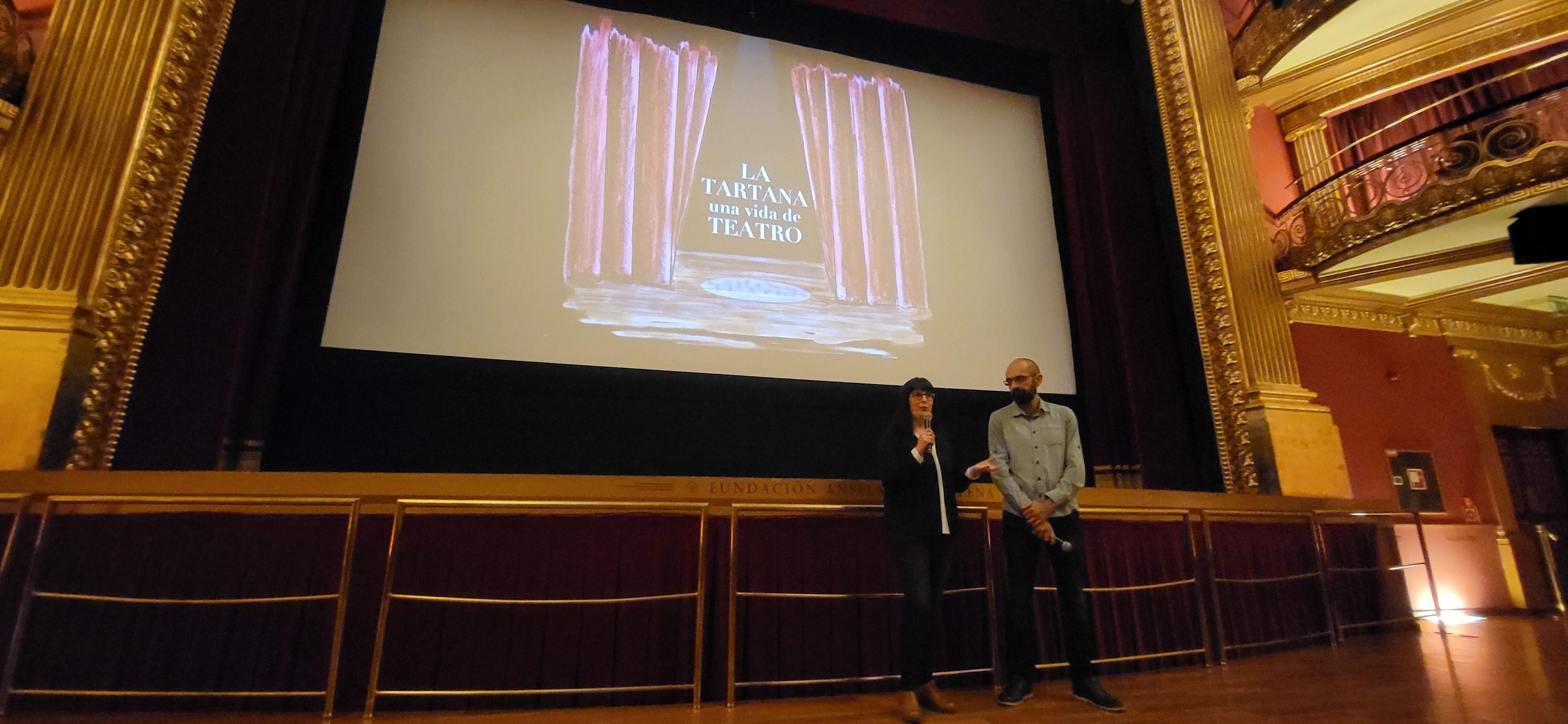 Estreno de La Tartana, una vida de teatro. Marta Javierre y Fernando Gatón.  Foto Myriam Martínez 