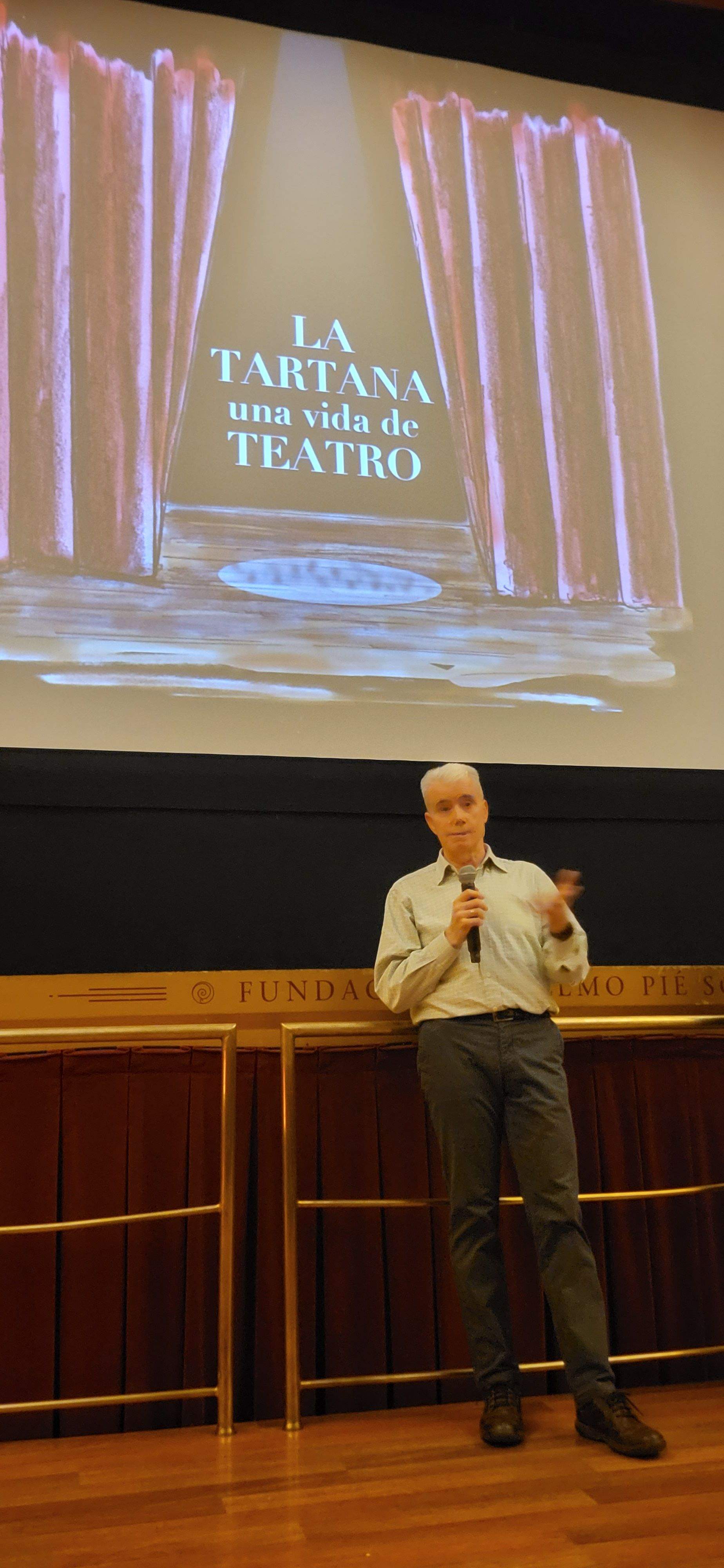 Estreno de La Tartana, una vida de teatro. Miguel Abós. Foto Myriam Martínez